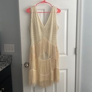Unique Vintage Beaded Renee Fringe Flapper Dress